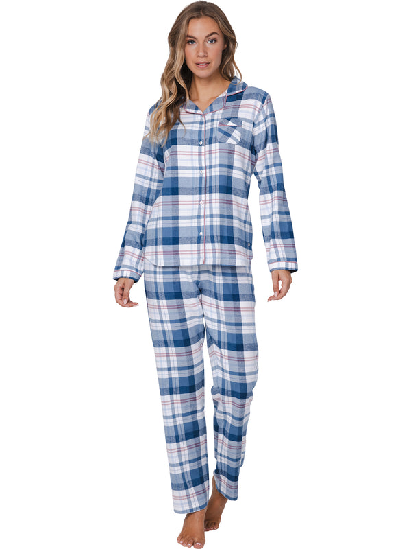 Flanellen Pyjama Pastunette 121252-106-1 Blue