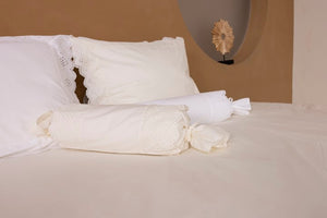 Dekbedovertrek Livello Luna Off White combinatie rolsloop