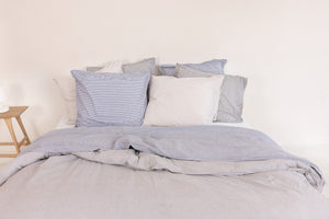 Dekbedovertrek Linolux Vintage Stripe Stone combinatie