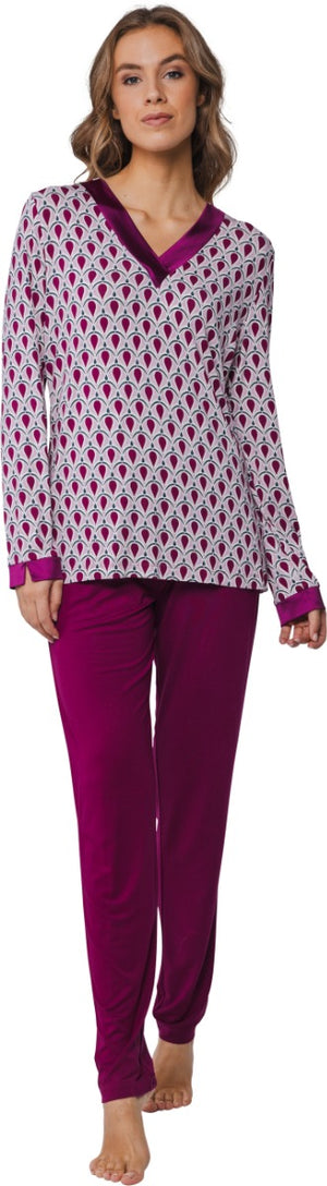 Model Pyjama Pastunette 25242-320-2 Dark Red
