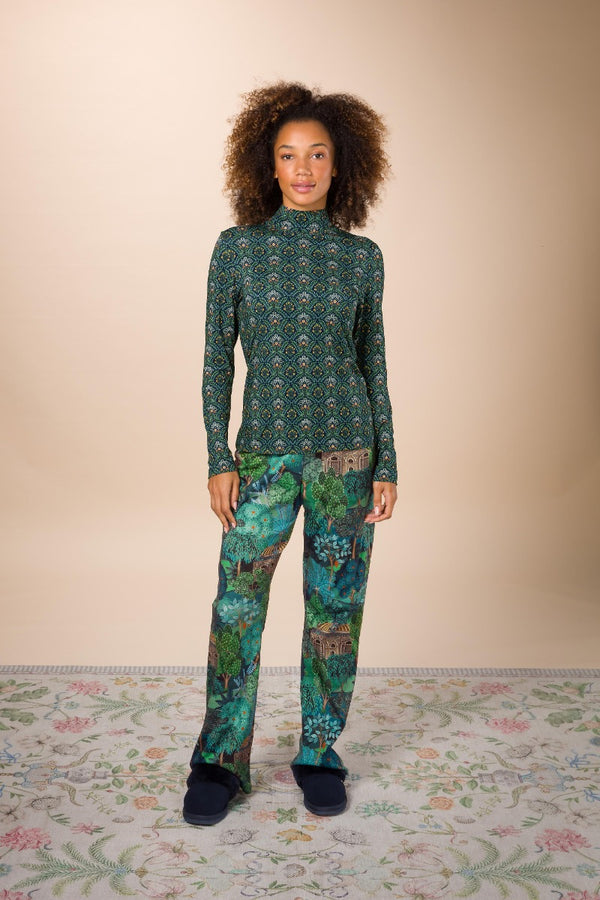 Lange Broek Pip Studio Blake Jardin de Noche Blue model