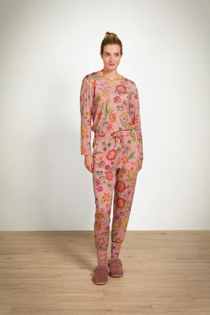 Broek Pip Studio Bobien Coco Flower Coral