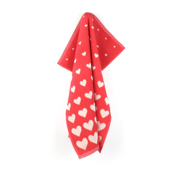 Keukendoek Bunzlau castle Hearts Red met lus