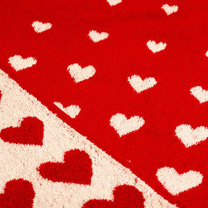 Keukendoek Bunzlau castle Hearts Red voor en achterkant