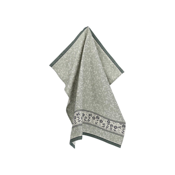 Theedoek Bunzlau Castle Daydream Dark Green met ophanglus