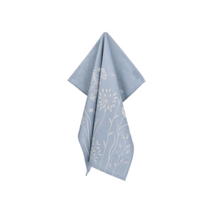 Theedoek Bunzlau Castle  Wild flowers Grey Blue  met ophanglus