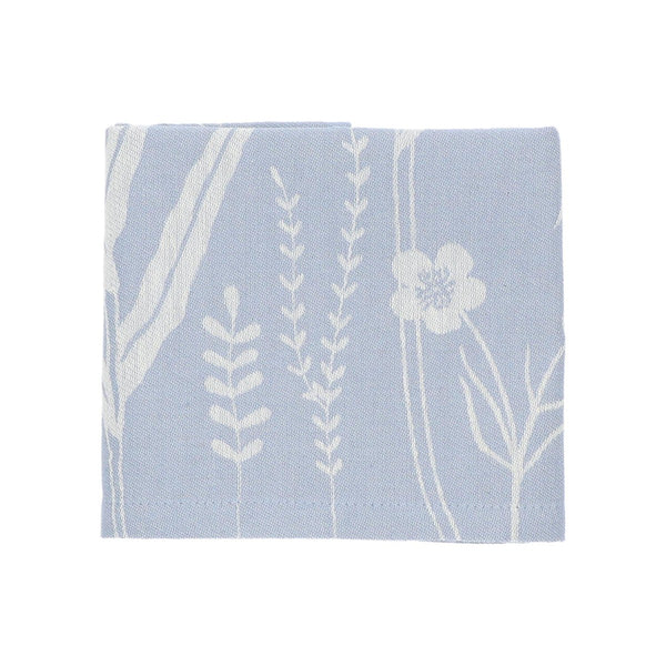 Theedoek Bunzlau Castle  Wild flowers Grey Blue