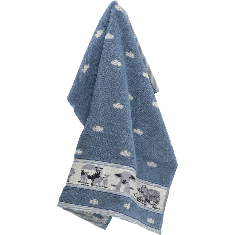 Keukendoek Bunzlau Castle Sheep Grey Blue