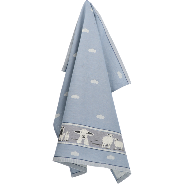 Theedoek Bunzlau Castle Sheep Grey Blue ophanglus