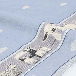 Theedoek Bunzlau Castle Sheep Grey Blue detail