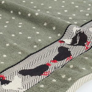 Keukendoek Bunzlau Castle Chickens Dark Green