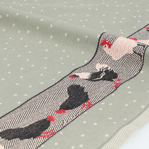 Theedoek Bunzlau Castle Chickens Dark Green