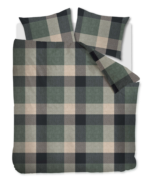 Dekbedovertrek Beddinghouse Dario Green Flanel