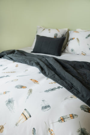 Linolux Dekbedovertrek Feathers Grey