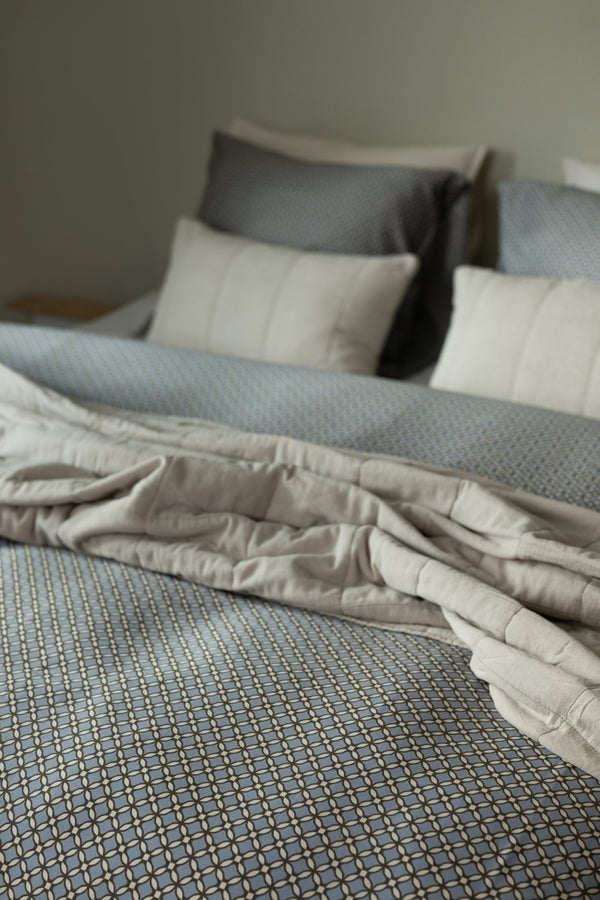 Dekbedovertrek Linolux Stine Blue Grey