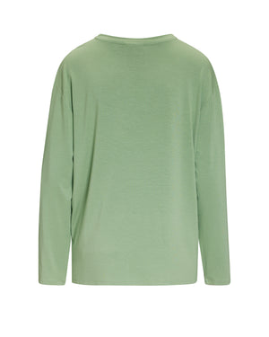 Top lange Mouw Essenza Denna Basil Green