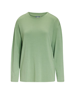 Top lange Mouw Essenza Denna Basil Green