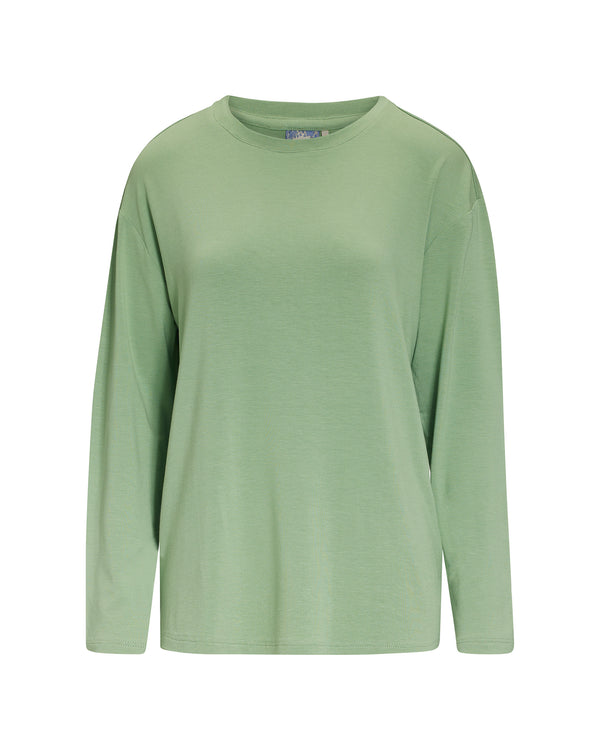 Top lange Mouw Essenza Denna Basil Green