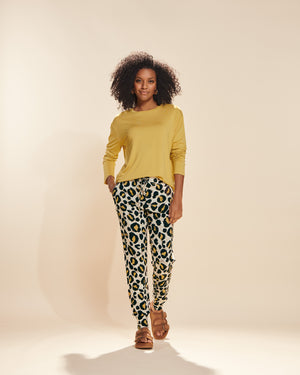 Top Lange Mouw Essenza Denna Comforting Yellow