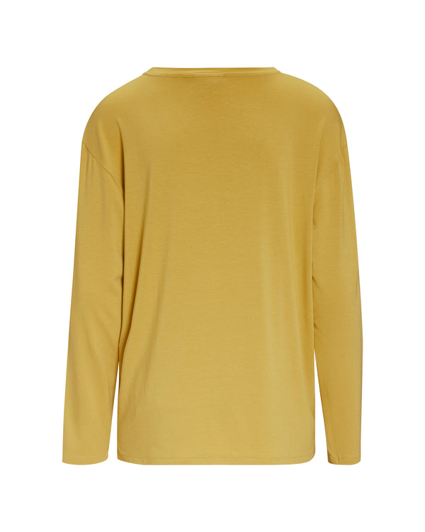 Top Lange Mouw Essenza Denna Comforting Yellow