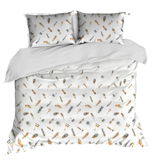 Linolux Dekbedovertrek Feathers Grey