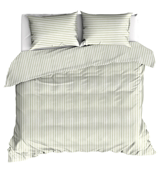 Dekbedovertrek Linolux Fresh Stripe Mineral Green