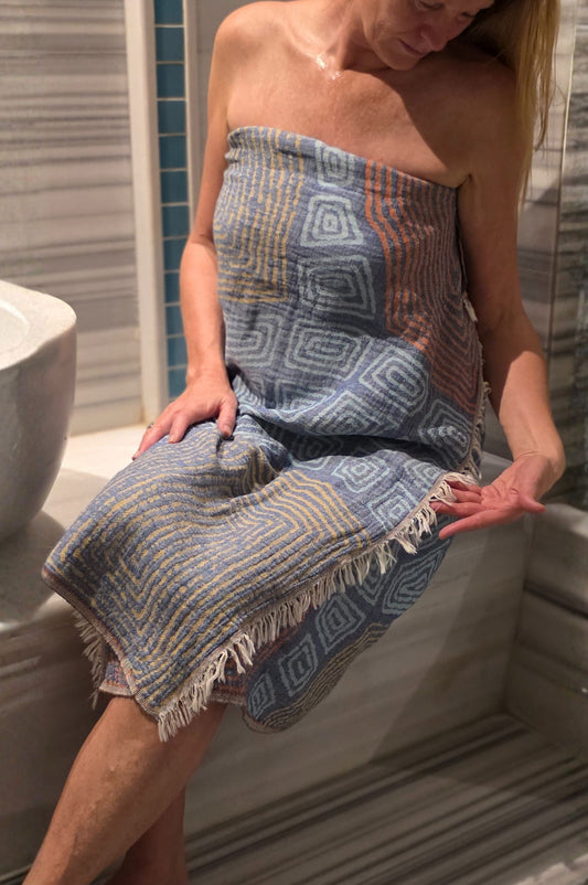 Hamamdoek Zusenzomer Leyla Blue