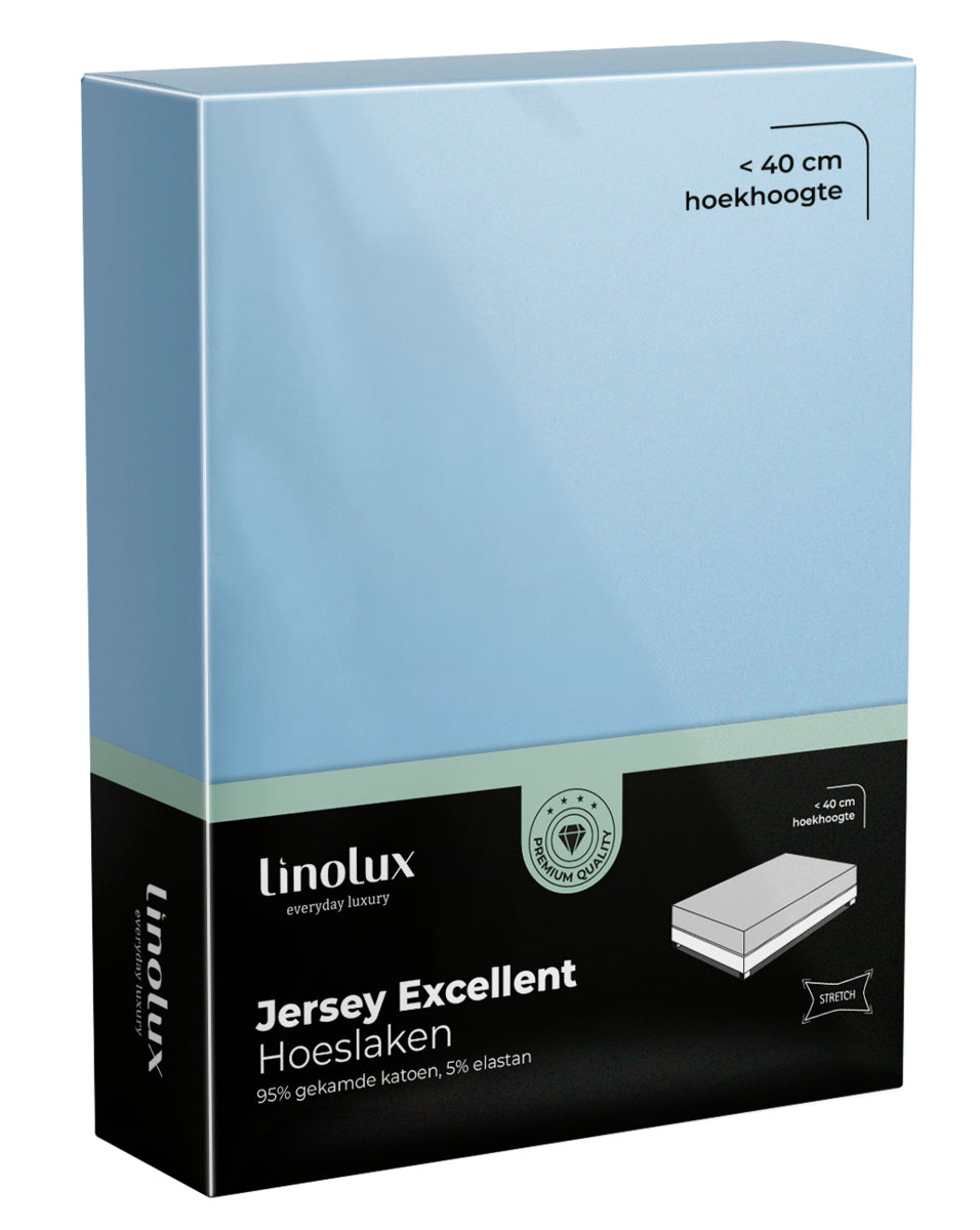 Hoeslaken Linolux Jersey Excellent Light Blue