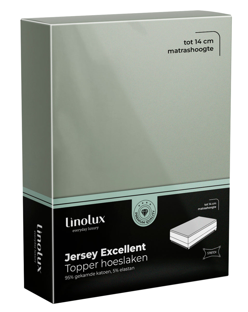 Topper Hoeslaken Linoux Jersey Excellent Light Green