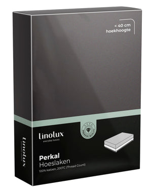 Hoeslaken Linolux  Perkal Antracite