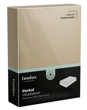 Hoeslaken Linolux Perkal Sand
