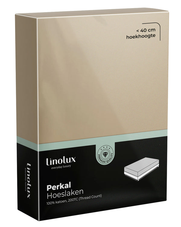 Hoeslaken Linolux Perkal Sand