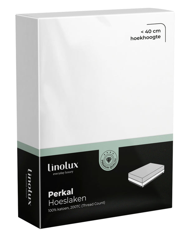 Hoeslaken Linolux Perkal White