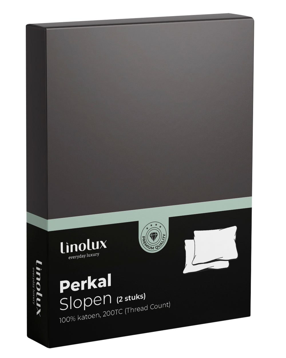 Kussensloop Linolux Perkal Antracite