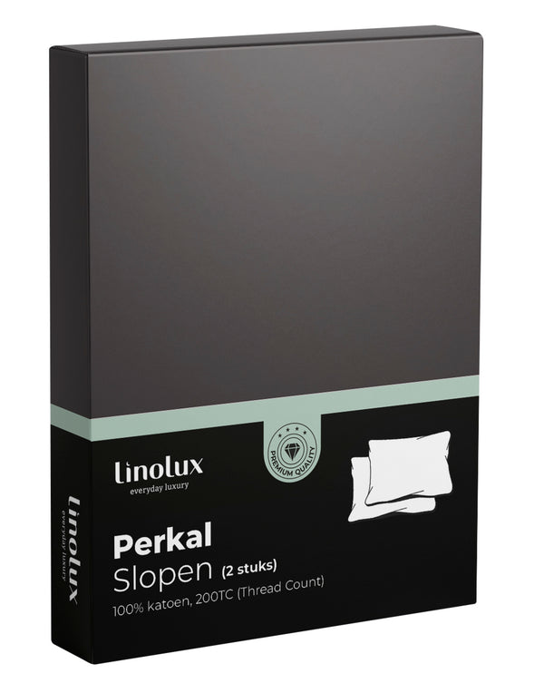 Kussensloop Linolux Perkal Antracite