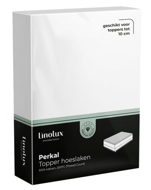 Topper Hoeslaken Linolux Perkal White