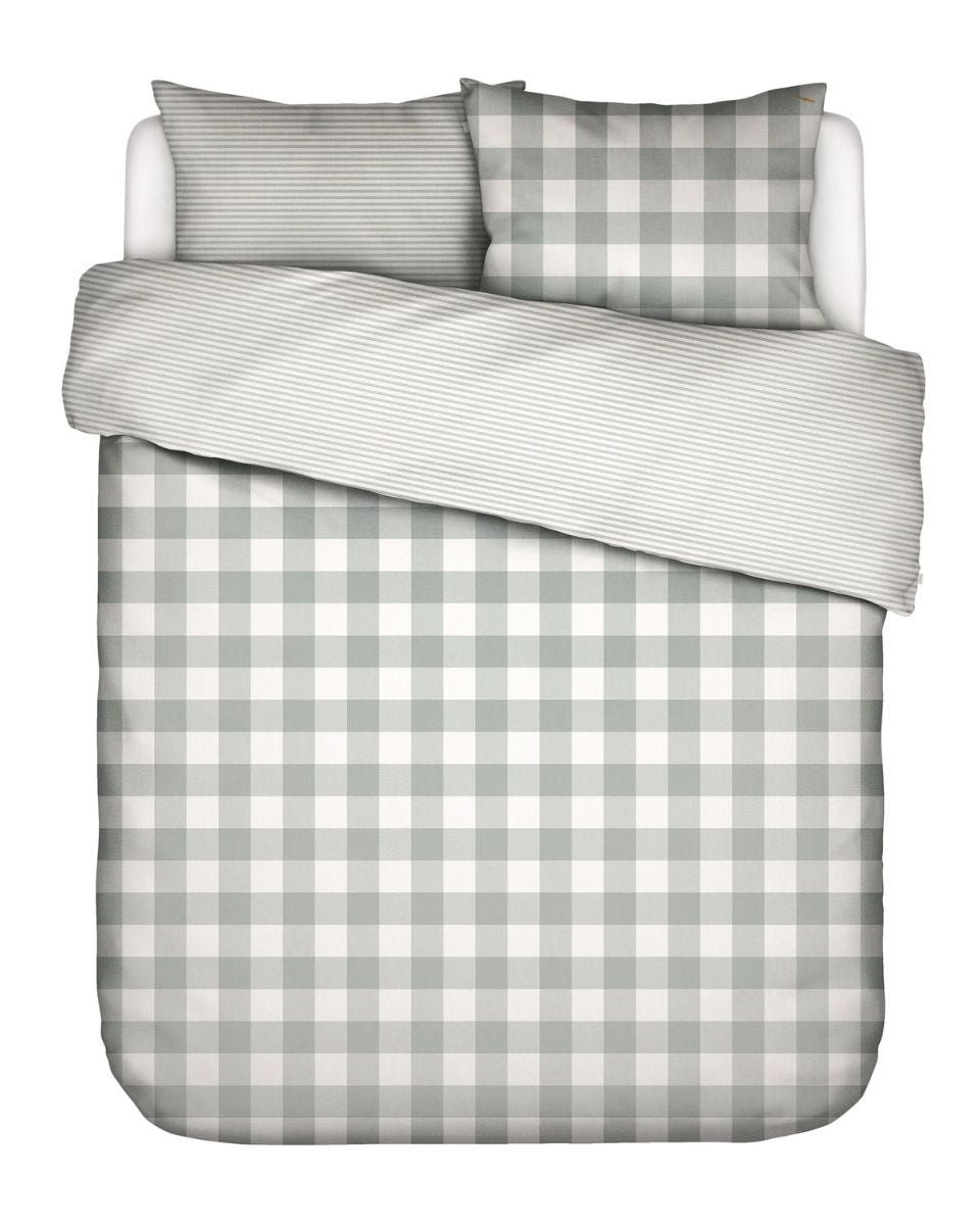 Dekbedovertrek Essenza Chess Dusty Green
