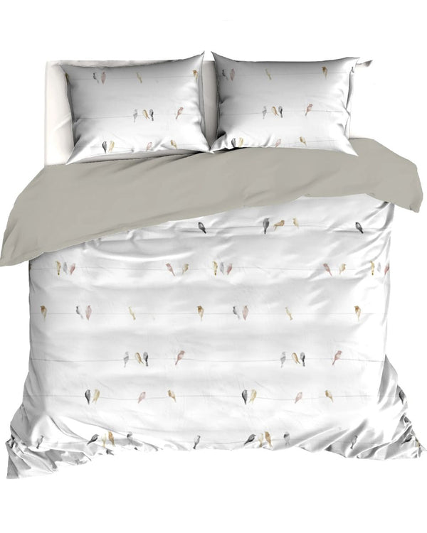 Dekbedovertrek Linolux Birds Naturel