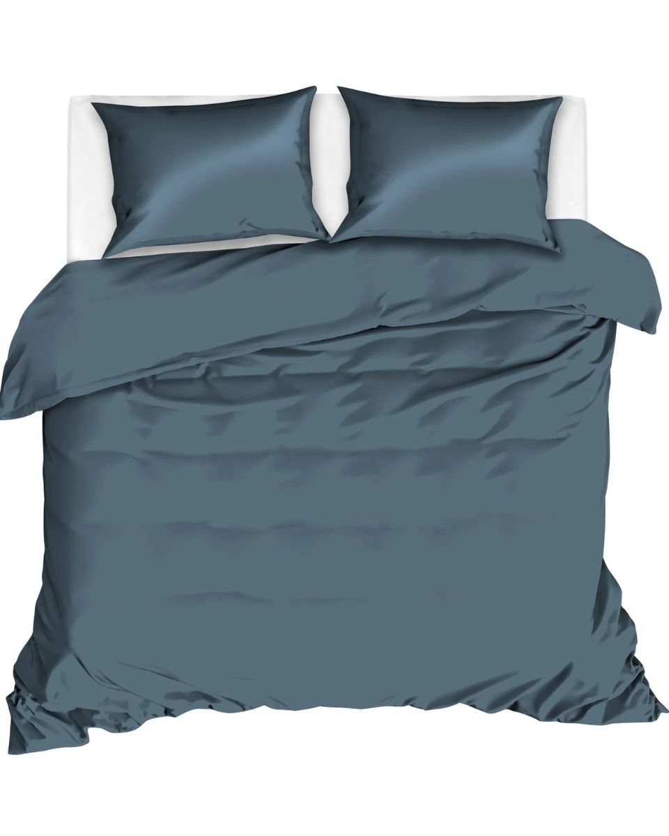 Dekbedovertrek Livello Uni Satijn Blue