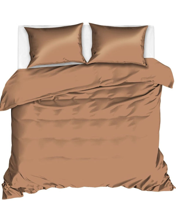 Dekbedovertrek Livello Uni Satijn Caramel