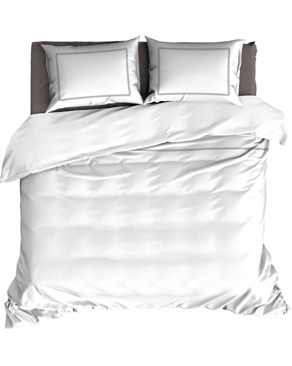 Dekbedovertrek Livello Zigzag White/ Antracite