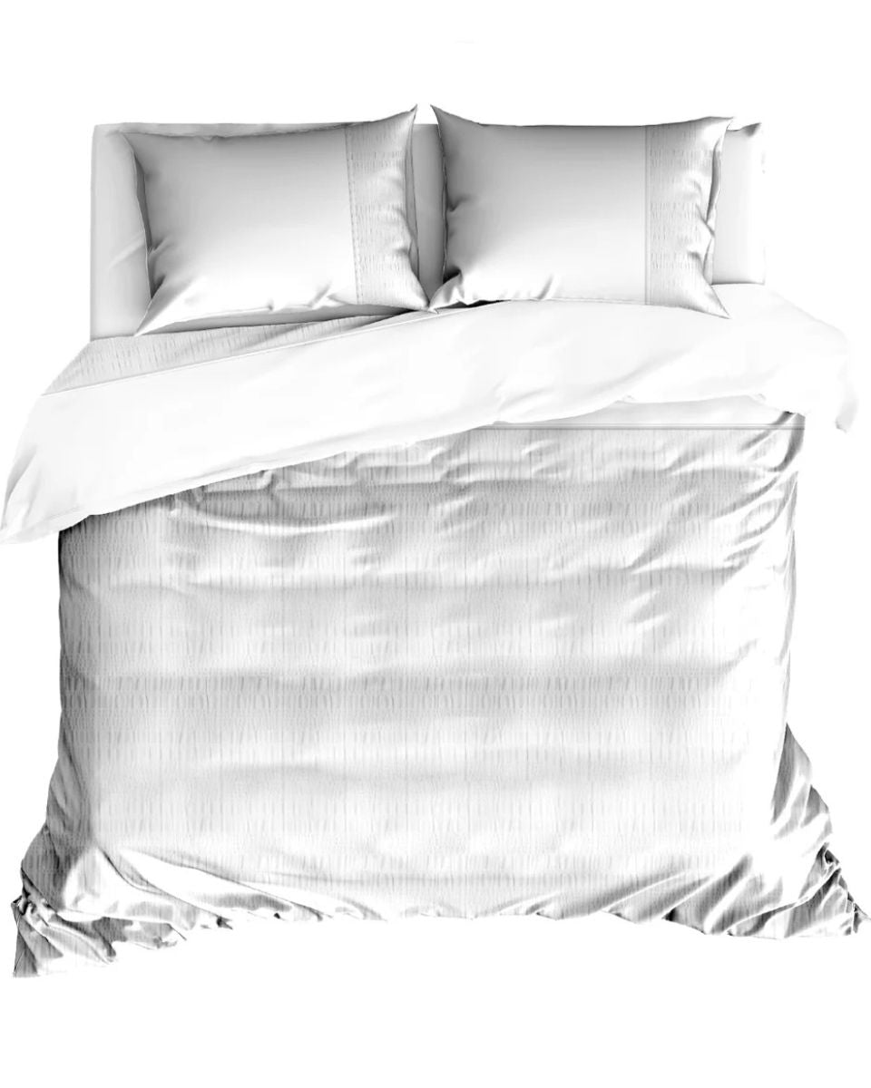 Dekbedovertrek Livello Seersucker White