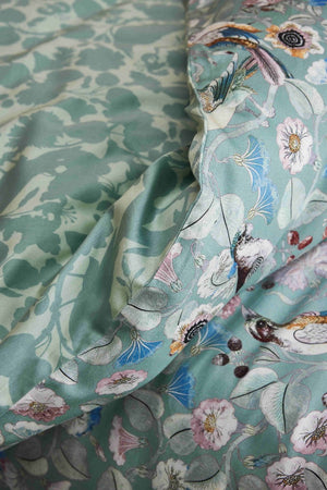 Detail Dekbedovertrek Essenza Aleste Surf Green