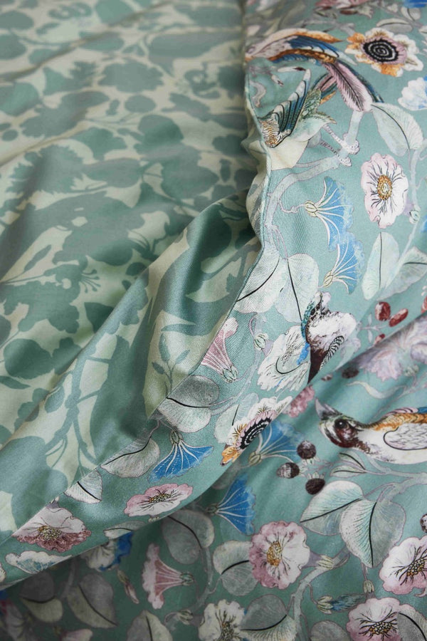 Detail Dekbedovertrek Essenza Aleste Surf Green