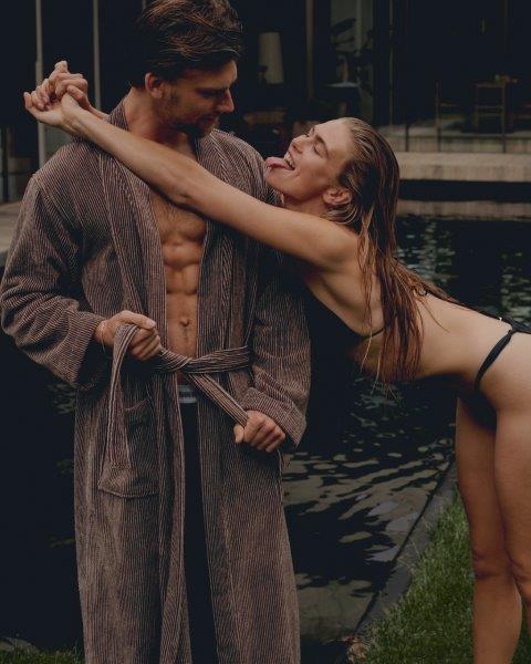 Sfeer Badjas Vandyck Antonio Dark Chocolate