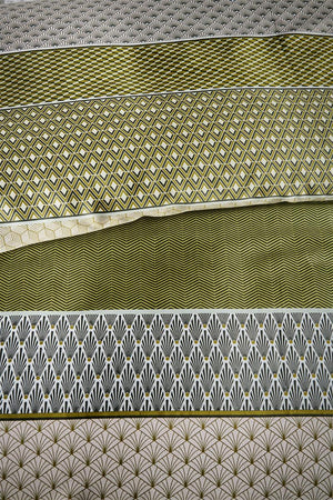 Detail Dekbedovertrek Beddinghouse Aster Green