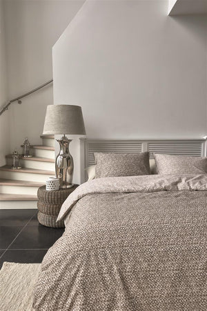 Dekbedovertrek Riviera Maison Braided Taupe mood