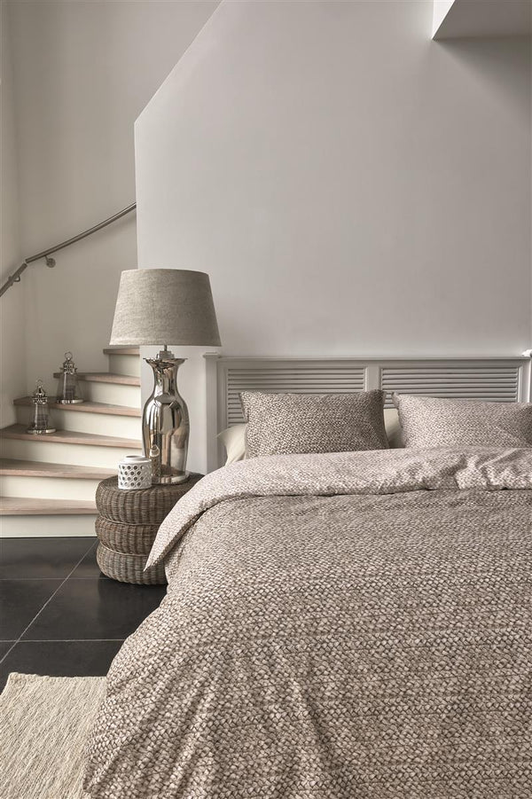 Dekbedovertrek Riviera Maison Braided Taupe mood