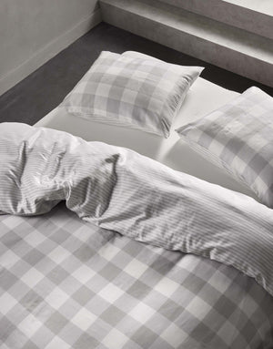 Dekbedovertrek Essenza Chess Grey close up