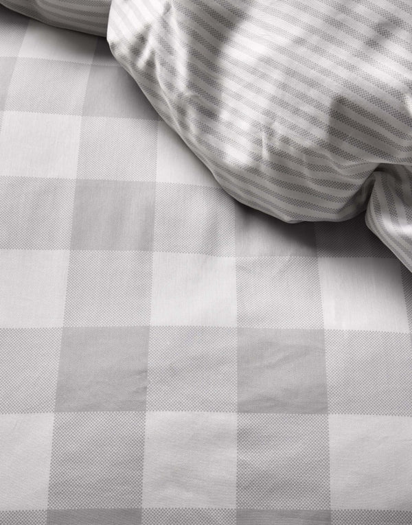 Dekbedovertrek Essenza Chess Grey detail
